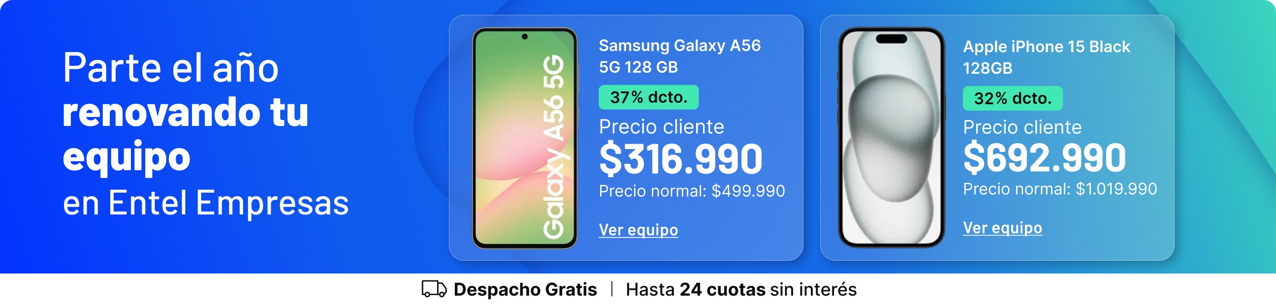 Entel Empresas y renuevate con lo mejor en equipos