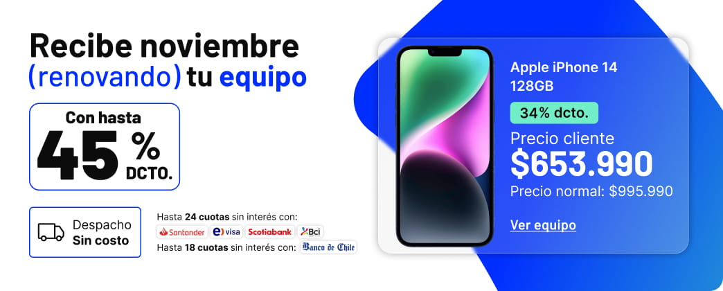 Recibe noviembre renovando tu equipo